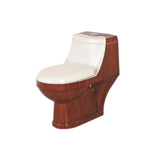 Inodoro moderno montado en el suelo de cerámica blanca de una pieza con trampa P de doble descarga Builda - Product Image 2