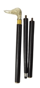 Bastón de madera con mango de pez de latón sólido victoriano antiguo, diseño de cabeza de pez Vintage, andadores únicos - Product Image 2