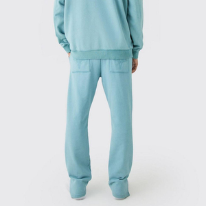 2025 nuevas llegadas peso pesado francés Terry algodón acampanado Jogger medio logotipo personalizado lavado con ácido ropa de calle estilo Casual único - Product Image 2