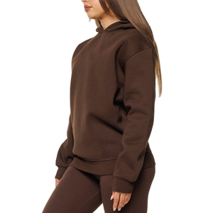 Sweat à capuche en coton 100% de haute qualité, lourd, avec logo personnalisé, sweat à capuche surdimensionné respirant pour femmes, 2026 - Product Image 4