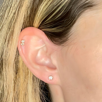 Boucles d'oreilles clous en zircon cubique de style espagnol de qualité supérieure, bijoux fins en or jaune tendance pour filles et femmes