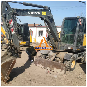 Petites pelles sur pneus Volvo de haute qualité 6 tonnes VOLVO EW60C Doosan DX60W Mini pelle sur pneus d'occasion Volvo - Product Image 1