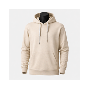 Sudadera con Capucha Personalizada en Color Crema |   Sudadera con Capucha de Felpa Gruesa |   Sudadera con Capucha Unisex de Estilo Urbano OEM ODM - Product Image 1
