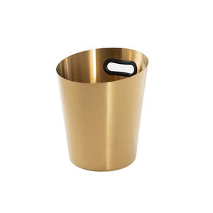 Wholesale Gold Finish Stainless Steel Ice Bucket 5L with Handle Bulk Ice <b>Cooler</b> for Champagne & Beer for Party Bar Catering Use - Product Image 2