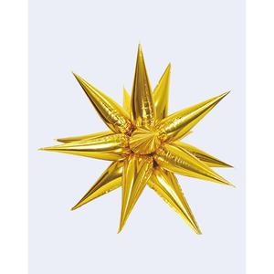 Balloon Estrella Multipunta Gold 67cm Party <b>Decoration</b> - Product Image 1