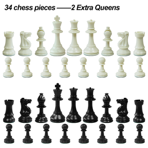 Tiktok bán nóng rắn 34 quân cờ Bộ 3.75 "Vua và <span class=keywords><strong>2</strong></span> Nữ Hoàng phụ du lịch quân cờ rắn - Product Image 4
