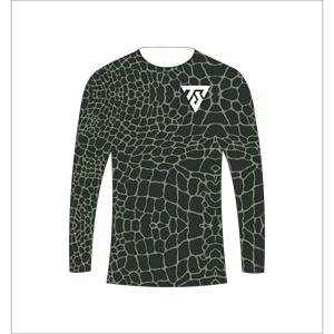Camiseta de manga larga para hombre con estampado geométrico de circuitos en verde salvia, sublimación personalizada, Trackstar OEM, marca privada TSI-G05-P0810 - Product Image 2