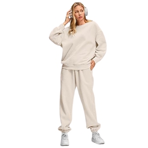 ชุดเสื้อผ้า2ชิ้นสำหรับผู้ชายไซส์ใหญ่พิเศษเสื้อกันหนาวผ้าฟลีซทอระบายอากาศได้ดีชุดเสื้อผ้าฝ้าย100% สำหรับใส่ด้านนอก - Product Image 5