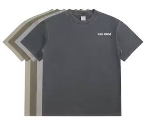 Qualité de luxe travail personnalisé vente de haute qualité 260 GSM T-Shirt impression personnalisé coton hommes t-shirt vierge pour hommes en plusieurs couleurs - Product Image 1