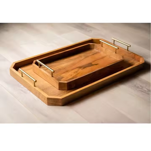 ถาดเสิร์ฟไม้อะคาเซียเกรดอาหารดีไซน์วินเทจของตกแต่งบ้านสินค้าขายดี impex - Product Image 6