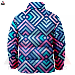 Veste à bulles d'hiver en gros pour hommes Logo avant Couleurs personnalisées Transfert par sublimation de haute qualité Coupe-vent Fabriqué au Pakistan - Product Image 2