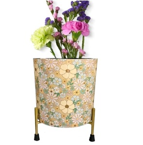 Jardinière de sol en métal à finition verte, design royal, pour décoration intérieure de salon, fournisseur indien - Product Image 4