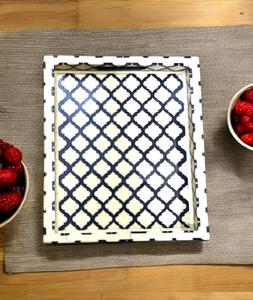 Bandeja de Servicio Decorativa, Artesanía, Diseño Rectangular/Octagonal con Incrustaciones de Hueso y Resina - Product Image 4