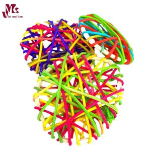 ของเล่นหวายสานทรงกลมสำหรับสัตว์เลี้ยงลูกบอลหวายน้ำลูกน้ำของเล่นสำหรับสัตว์เลี้ยงลูกบอลหวายสานหลากสี - Product Image 5