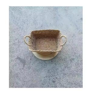 Offre Spéciale bacs de rangement rectangulaires en jacinthe d'eau fabriqués à la main écologiques paniers de rangement multi-taille avec poignée torsadée - Product Image 3