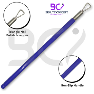 Empujador de cutículas de uñas de acero inoxidable de color púrpura para eliminar la piel muerta herramientas de eliminación de esmalte de uñas de alta calidad - Product Image 3