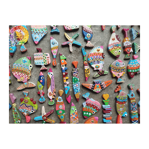 Ornements d'arbre de Noël en bois-Décorations en bois en forme d'animaux, jouets en bois faits à la main d'artisan - Product Image 2