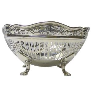 Grand saladier décoratif pour fruits, grande capacité, finition argentée brillante avec poignée en laiton, pour la maison et les hôtels - Product Image 3