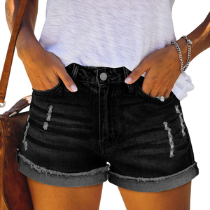 Wholesale Women's Jeans Plus Size Short Jeans Sexy <b>Stretch</b> <b>Denim</b> Shorts Women Blue Jean women's shorts - Product Image 1