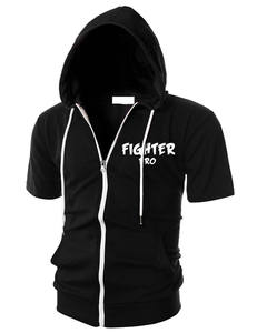 Custom Sunfaded cremallera French Terry Streetwear funcional ácido lavado hombres Zip up remache peso pesado Rhinestone Sudadera con capucha - Product Image 6