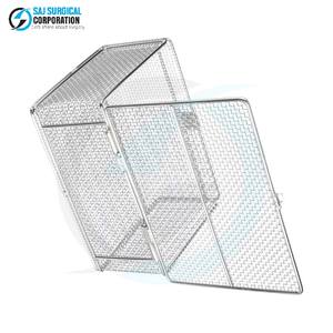 Stainless Steel Wire <b>Mesh</b> <b>Basket</b> Locking Lid Durable for Safe Sterilization Storage Transport Protection Surgical Medical - Product Image 2