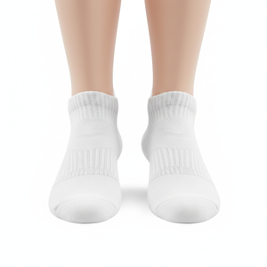 Chaussettes de sport pour femmes, demi-éponge, personnalisables avec logo et marque, motif rayé, antidérapantes - Product Image 6