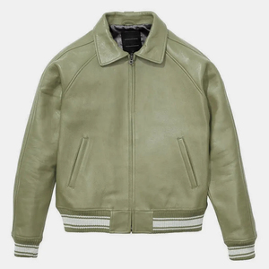 แจ็กเก็ตบอมเบอร์เลตเทอร์แมนทีมเบสบอลหนังสตรีทชั้นสูงปรับแต่งได้สำหรับฤดูหนาวพร้อมคอตั้งผ้าแคนวาสเนื้อผ้าโลโก้ด้านหน้า - Product Image 3