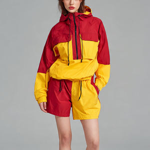 OEM Hiking Mountain Rain Suit <b>Ladies</b> Rain Camping Wind Breaker Shorts Set 100% Polyester <b>Nylon</b> Spandex Windbreaker Suit Women's - Product Image 4