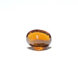 เฮสโซไนต์ (โกเมด) คุณภาพสูง 3.95 กะรัต - พลอยสีน้ำตาลธรรมชาติทรงรีเหลี่ยมเจียระไน คริสตัลซิทรินแบบปรับขนาดได้ เพชรเม็ดเดี่ยว - Product Image 2