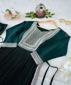 Traje Salwar Kameez Estilo Indio Pakistaní, Listo para Usar, Traje de Algodón para Mujer, Vestidos Elegantes Cosidos - Product Image 5