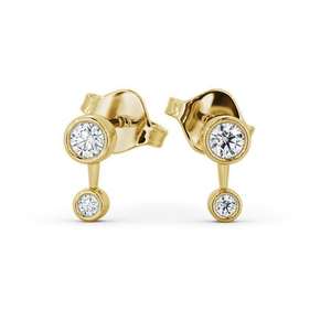 Pendientes de Diamantes Cultivados en Laboratorio con Corte Brillante para Mujer, al por Mayor, Clásicos, de Oro Blanco Sólido de 14k, Chapados en Rodio, con Certificado IGI - Product Image 6