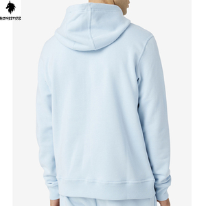 เสื้อฮู้ดแบบสวมหัวของผู้ชายผ้าเทอร์รี่ผ้าฝ้ายโพลีเอสเตอร์น้ำหนักเบาแบบลำลองผ้า100% น้ำหนักเบาลายพื้นออกแบบได้ตามต้องการสำหรับฤดูหนาว - Product Image 4