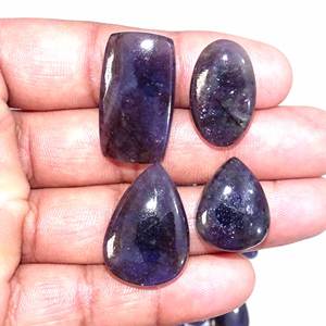 100% naturel bleu Iolite Sunstone pierre précieuse en vrac belle bleu Iolite Sunstone Cabochon pierre précieuse en vrac utiliser la fabrication de bijoux - Product Image 2