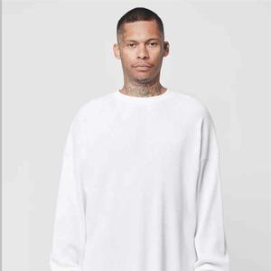 Camiseta térmica de manga larga de punto de gofres de calidad superior para hombre, moda informal, franela activa suave en talla 6XL, suministro ODM - Product Image 6