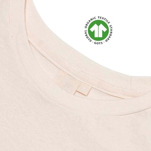 Camiseta de equipo orgánico personalizada OEM para hombre-Natural, jersey de 4,3 oz, suave y flexible con cuello acanalado - Product Image 2