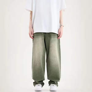 Jeans Vintage de Alta Calidad para Hombre, Jeans Rectos de Pierna Ancha, Talla Grande, Unisex, Ajuste Holgado, Estilo Hip Hop, Streetwear, Jeans Baggy para Hombre - Product Image 5