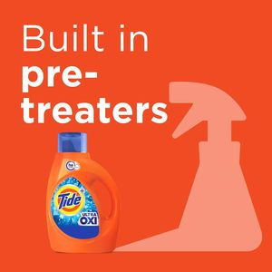 Detergente líquido para ropa Tide Plus Ultra Oxi HE 59 Load 92 Floz - Product Image 2