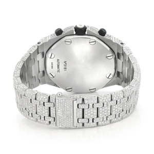 Premium Quality Flooded Iced Out Moissanite Quartz Stainless Steel Fashion Luxury Men <b>Watch</b> - Product Image 2