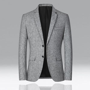 Blazer Homme Couleur Unie Simple Boutonnage Automne Hiver Deux Boutons Poches Blazer Homme - Product Image 6