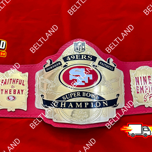 Ceinture de champion des San Francisco 49ers pour adultes, confortable et durable, taille haute, tailles 2 mm et 4 mm, en zinc - Product Image 1