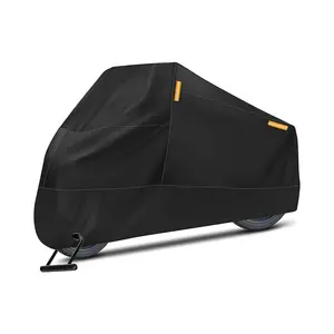 WOQI 210D Oxford Housse de moto indéchirable/résistante aux UV/étanche avec trou de verrouillage