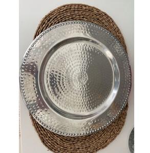 Placa de cargador de metal para eventos con acabado plateado, un toque de brillo para Cada celebración - Product Image 1