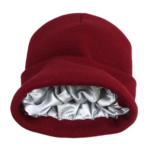2025 Premium Wholesale Blank Knit Beanie <b>Hat</b> with Custom Logo Featuring Luxurious Satin Lining <b>Winter</b> <b>Hats</b> for <b>Men</b> - Product Image 3