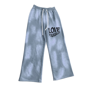 Best Quality <b>Men's</b> Joggers <b>Flare</b> Sweat Pants Acid Washed Sun Fad Sweatpants <b>Trousers</b> For <b>Men</b> With Custom Logo Design - Product Image 6