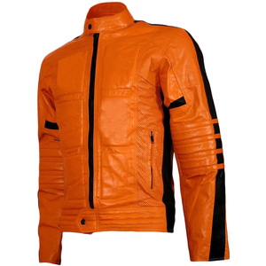 Most Popular Quality Custom Men Leather <b>Jacket</b> Pakistan Made <b>Sheepskin</b> Biker Leather <b>Jacket</b> for Men Wear with OEM - Product Image 1