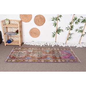 Tapis Vintage Bohème 9x12 Rectangulaire Turc Classique 2.6x6ft Patchwork Laine avec Support en Latex pour Entrée et Chevet - Product Image 1