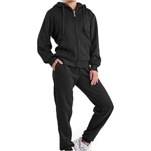 Conjunto Deportivo de Dos Piezas para Mujer, Corte Ajustado, con Logotipo Personalizado, Material de Poliéster/Algodón, Sudadera con Capucha y Pantalones Deportivos para Invierno - Product Image 6