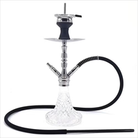 Nouveau design moderne, ensemble chicha en gros, cadre en aluminium, base en verre, miroir, pour salon, complet, portable, durable, pour fumer
