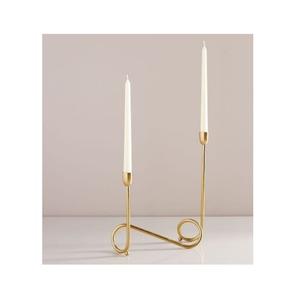 Bougeoir en laiton plaqué or, bocaux de bougie de luxe pour décoration de Table de mariage, lanterne en métal faite à la main de grande qualité - Product Image 1