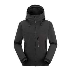 Professional Supplier Unisex Standard Softshell Outdoor Jackets Coated Hooded Anti-Shrink Waterproof Windproof Breathable Front - Product Image 3